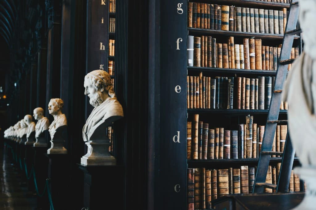 Interior of a law library with bookshelves